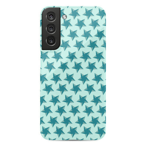 Teal Star Pattern Phone Case